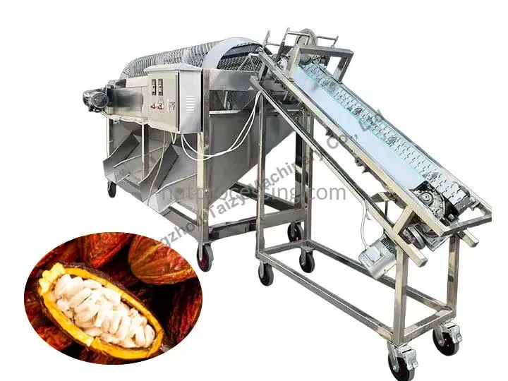 Cacao pods separator machine