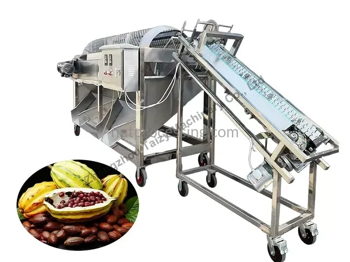 Cacao pods separator machine